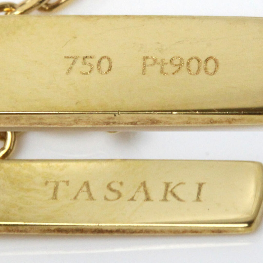 TASAKI(タサキ)のTASAKI タサキ K18YG イエローゴールド Pt900プラチナ リキッドスカルプチャー ネックレス パール約3~5mm 5.0g 48cm レディース【中古】【美品】 レディースのアクセサリー(ネックレス)の商品写真