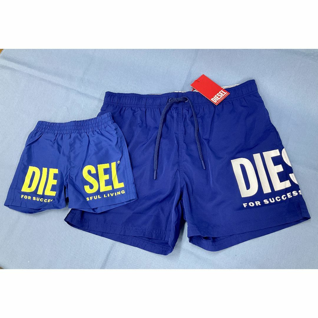 DIESEL(ディーゼル)のディーゼル　ビーチウェア 22B23　ブルー　Lサイズ　新品　ロゴ　A09682 メンズの水着/浴衣(水着)の商品写真