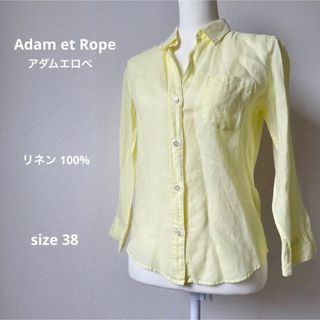 アダムエロぺ(Adam et Rope')のAdam et Ropeアダムエロペ イエロー リネンシャツ(シャツ/ブラウス(長袖/七分))