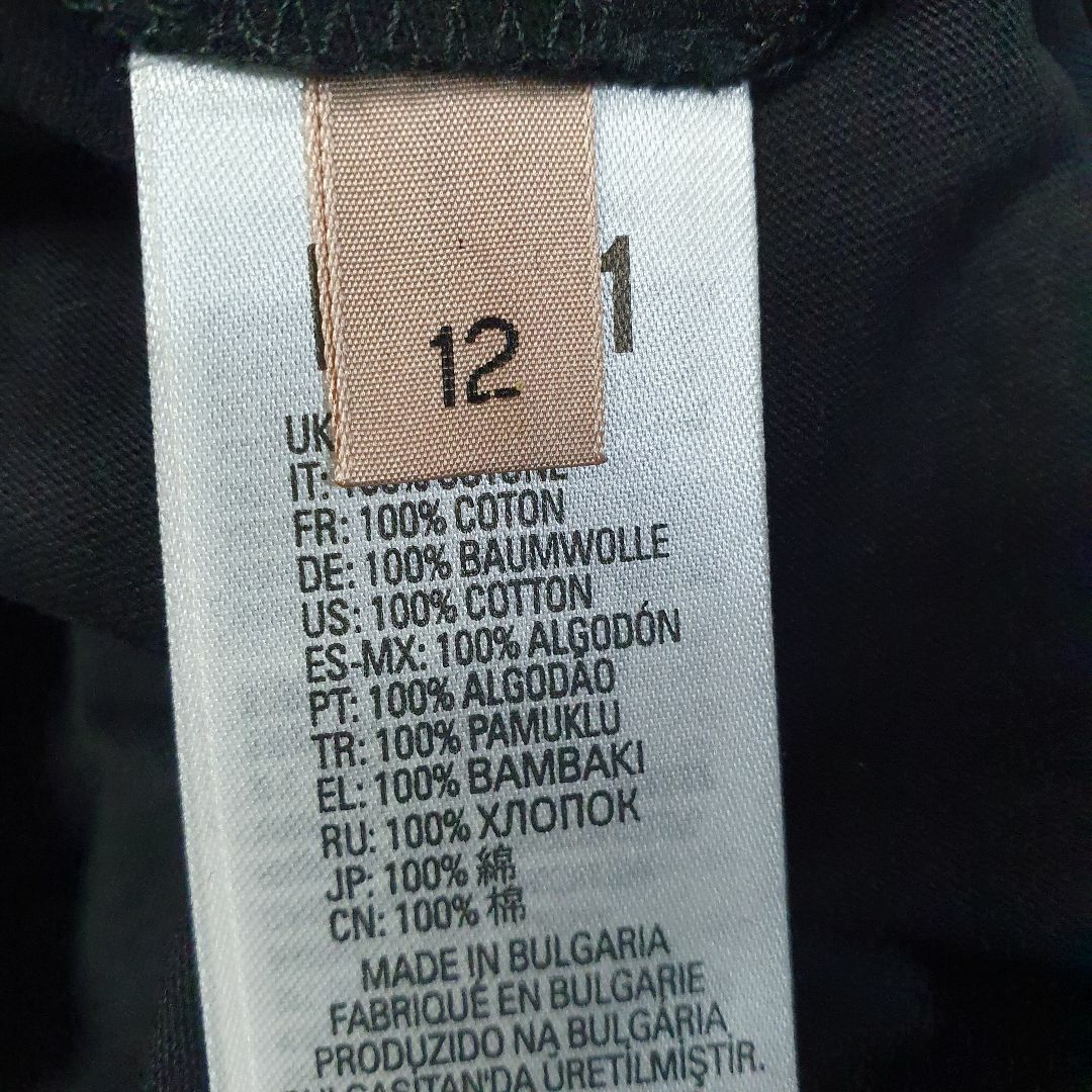 【新品・未使用】N°21 KIDS ロゴ クロップドTシャツ　ブラック12Y
