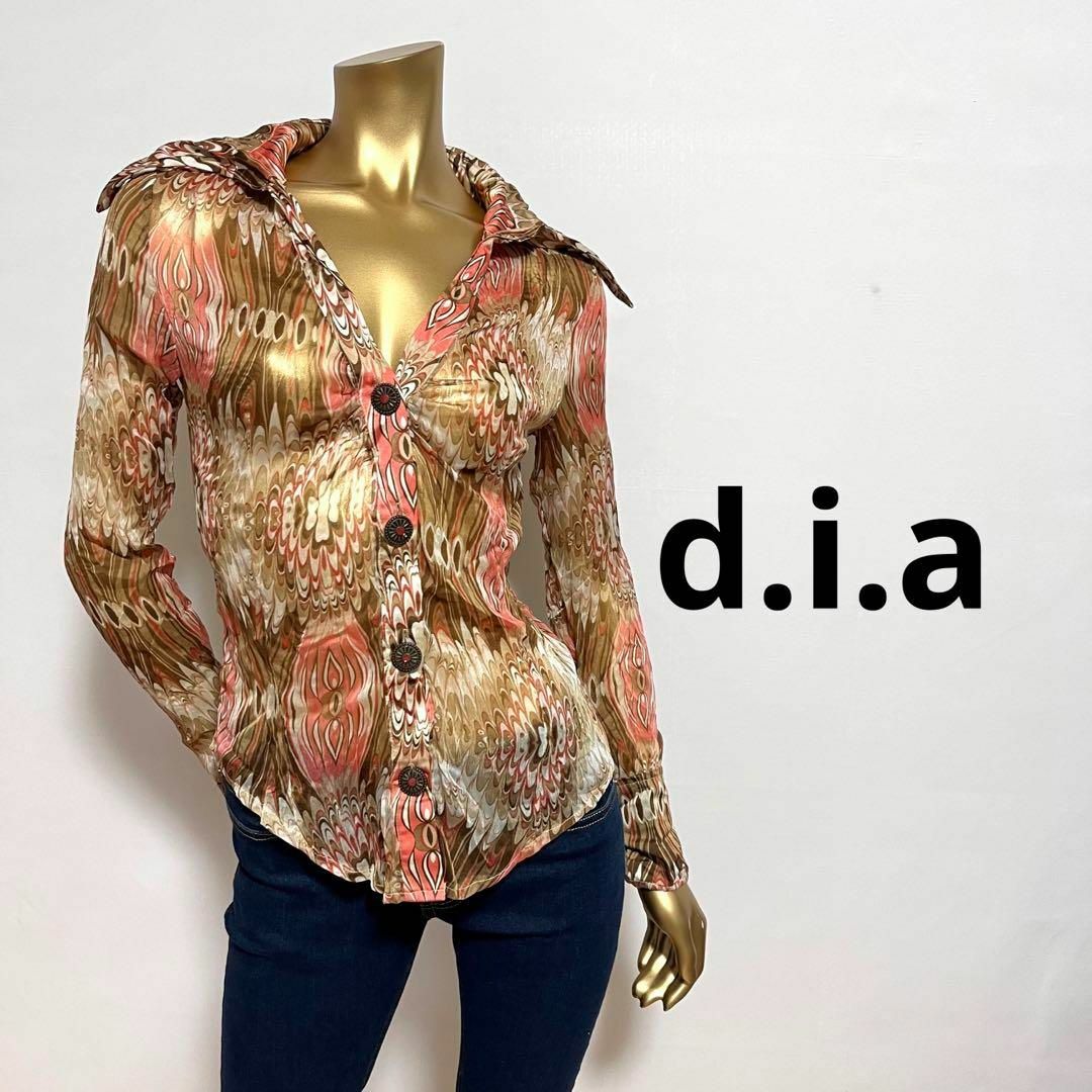 d.i.a(ダイア)の【2798】d.i.a エスニック シースルー シャツ F レディースのトップス(シャツ/ブラウス(長袖/七分))の商品写真