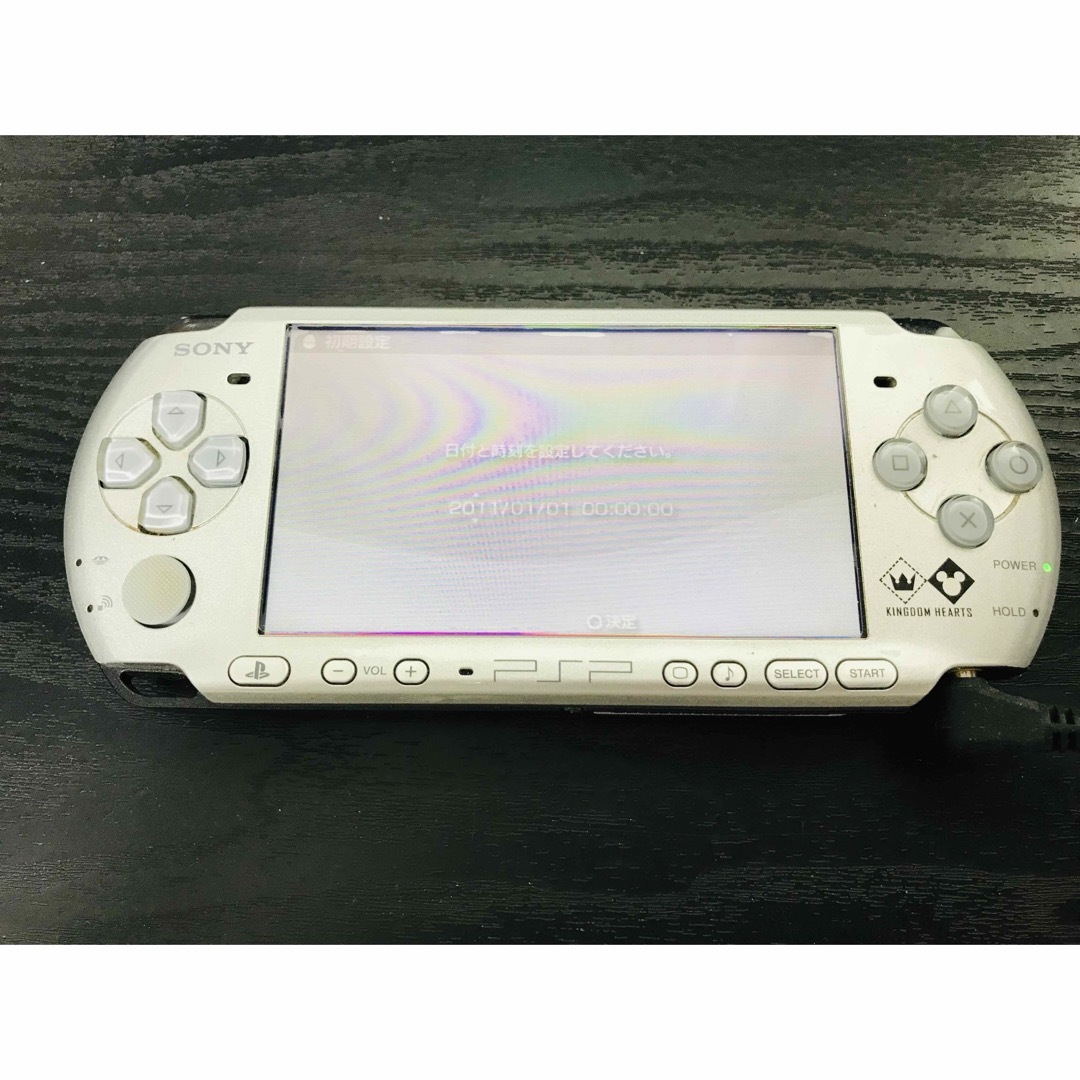 PSP-3000 通電確認のみ ジャンク ケーブル メモリースティック付き