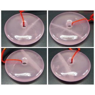 レア超大ローズクォーツ丸ペンダントトップネックレス平安扣恋愛運石街3