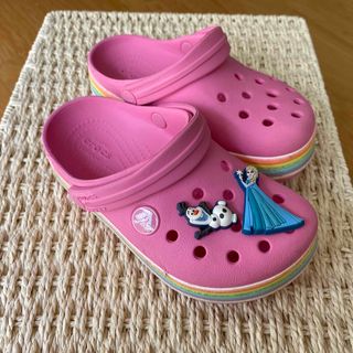 クロックス(crocs)のクロックス　キッズサンダル　C 10 17.5cm ピンク(サンダル)