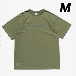 ダブルタップス(W)taps)のWTAPS  ダブルタップス カレッジ ロゴ Tシャツ M オリーブ(Tシャツ/カットソー(半袖/袖なし))