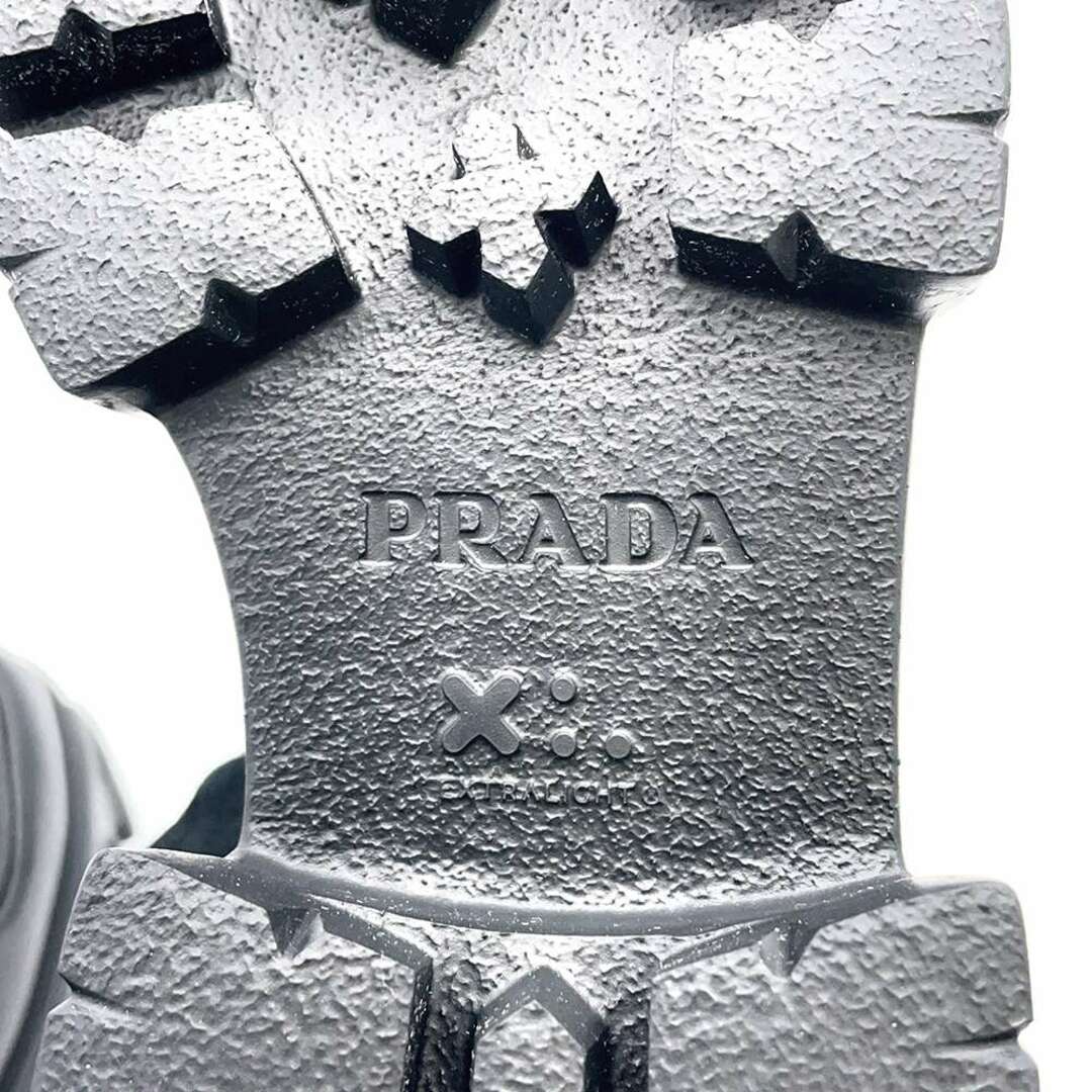 PRADA(プラダ)のプラダ スニーカー モノリス パデッドナッパレザー レースアップ レディースサイズ37 1E119N PRADA 靴 黒 レディースの靴/シューズ(スニーカー)の商品写真