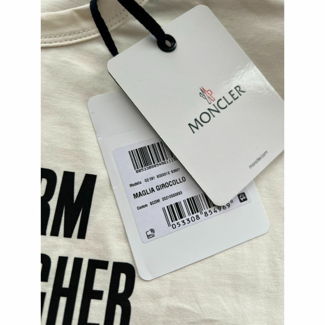 ☆新品未使用・本物保証☆MONCLER レタリングロゴ ロングTシャツ　白 XL