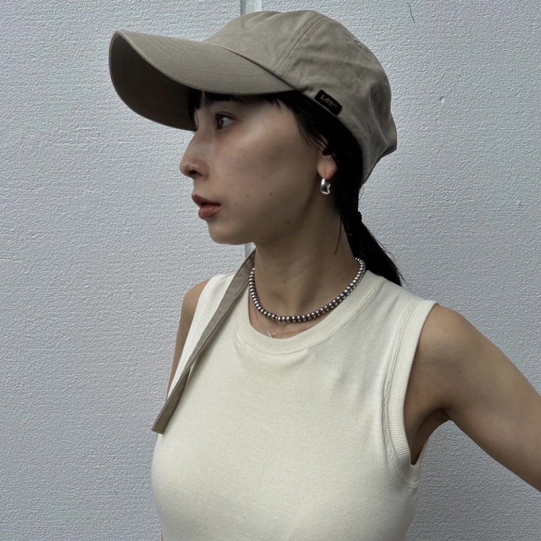 限定価格♪新品未使用☆AMERI×LEE LONG STRAP CAP ベージュ tic-guinee.net