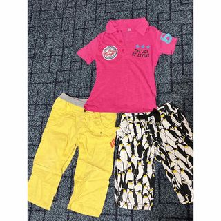 男の子　夏服　120㎝ 3点セット　古着　ハーフパンツ　Tシャツ　 (Tシャツ/カットソー)