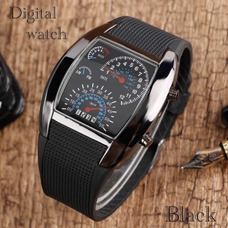 腕時計 デジタル腕時計 時計 LED スポーツ時計 ゴムベルト ウォッチ (腕時計(デジタル))
