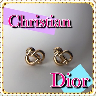 ◆◇Christian Dior ゴールドイヤリング ヴィンテージ CDモチーフ