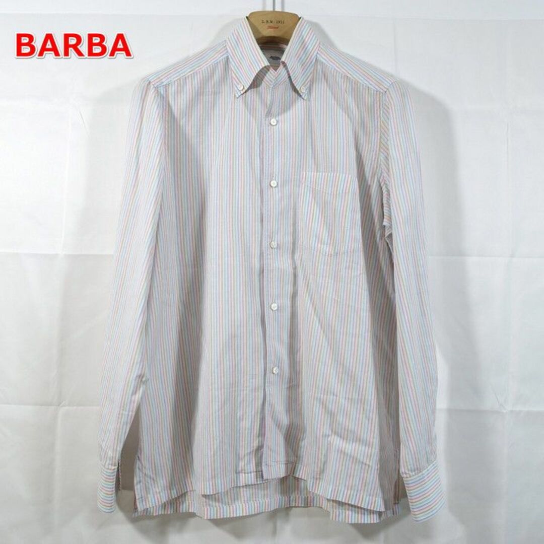 【美品】バルバ　リネン混カプリシャツ　BARBA