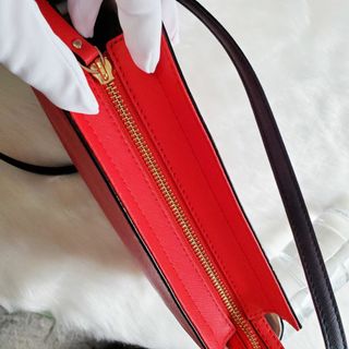 Kate spade ショルダーバック ケイトスペード 赤 白　美品・