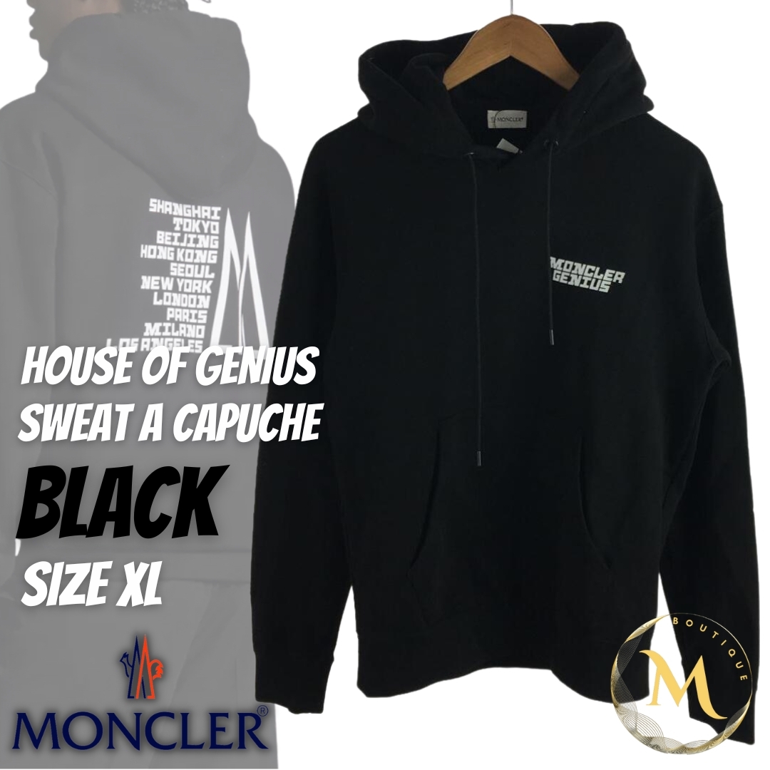 未使用・正規 MONCLER HOUSE OF GENIUS パーカー 黒 XL 売れ筋特価品 メンズ