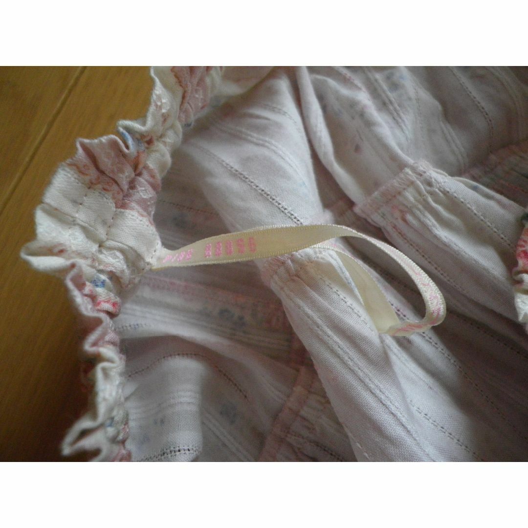 未使用に近いPINKHOUSEピンクストライプ花柄スカートスカート