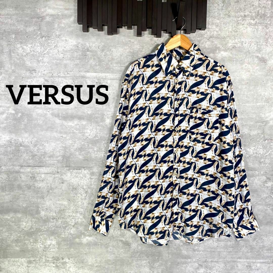 『VERSUS』ベルサス (46) シースルー総柄シャツ / シアーシャツ