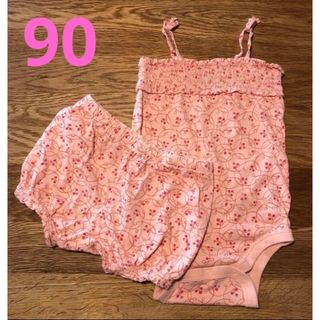 ベビーギャップ(babyGAP)の90 女の子　セット　パジャマ　キャミ　ギャップ　ロンパース  短パン　ピンク(パジャマ)