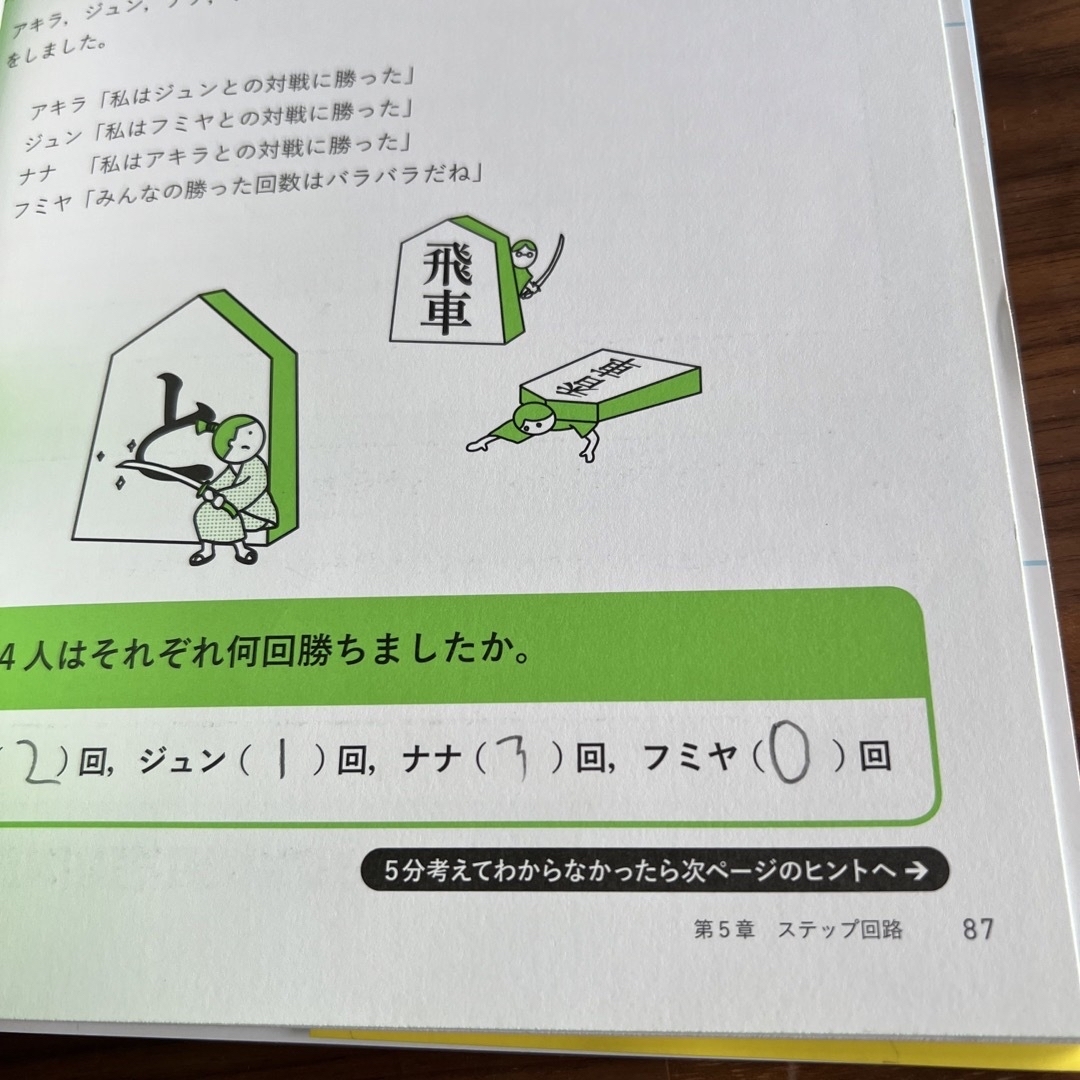 ５分で論理的思考力ドリルちょっとやさしめ エンタメ/ホビーの本(語学/参考書)の商品写真