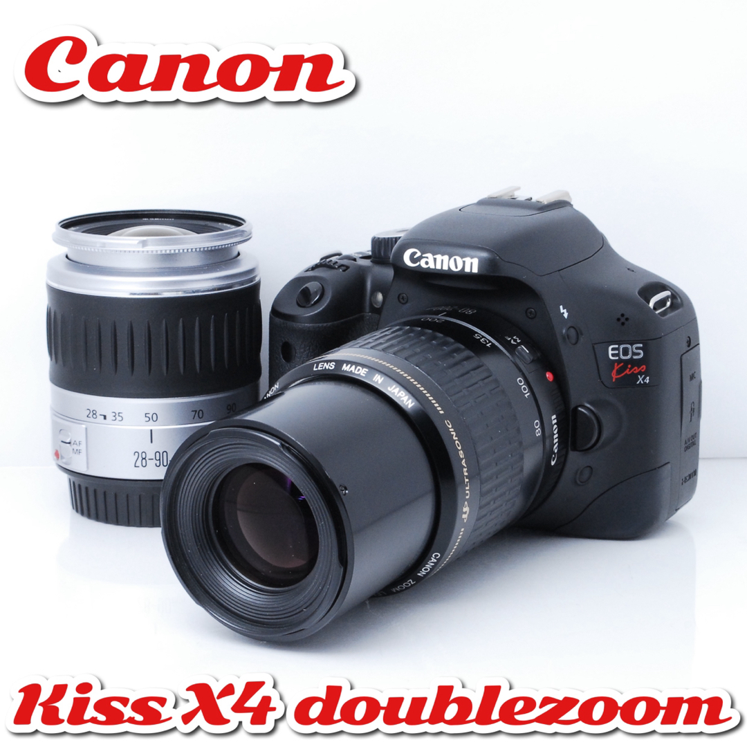 日本買蔵Canon - キャノン Kiss X4 ダブルズーム❤️iPhone転送 ...