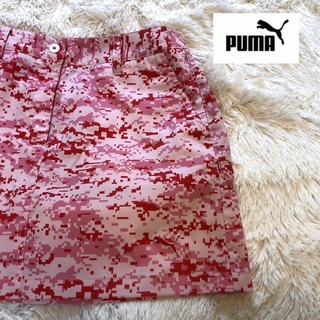 プーマ(PUMA)のプーマ　PUMAゴルフ　スカート　ピンク　グラフィックデザイン(ウエア)