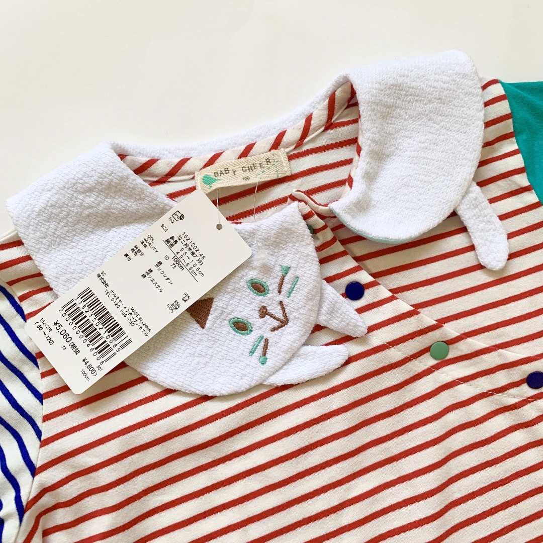 新品 ベイビーチアー babycheer キッズ ネコ 半袖Tシャツ 100