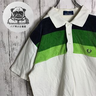 フレッドペリー(FRED PERRY)の【激レア】古着 90's メンズ ポロシャツ 白 ハーフボタン 超希少 ★1点物(ポロシャツ)