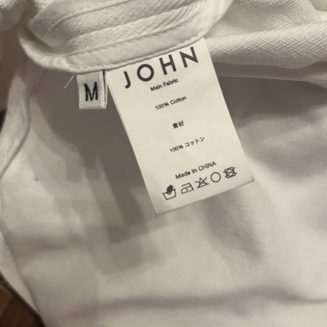 JOHN 白 シャツワンピース　NHOJ litmus 香港