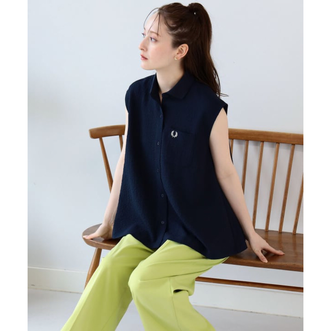 FRED PERRY - FRED PERRY × Ray BEAMS / 別注 ニット カラー シャツの