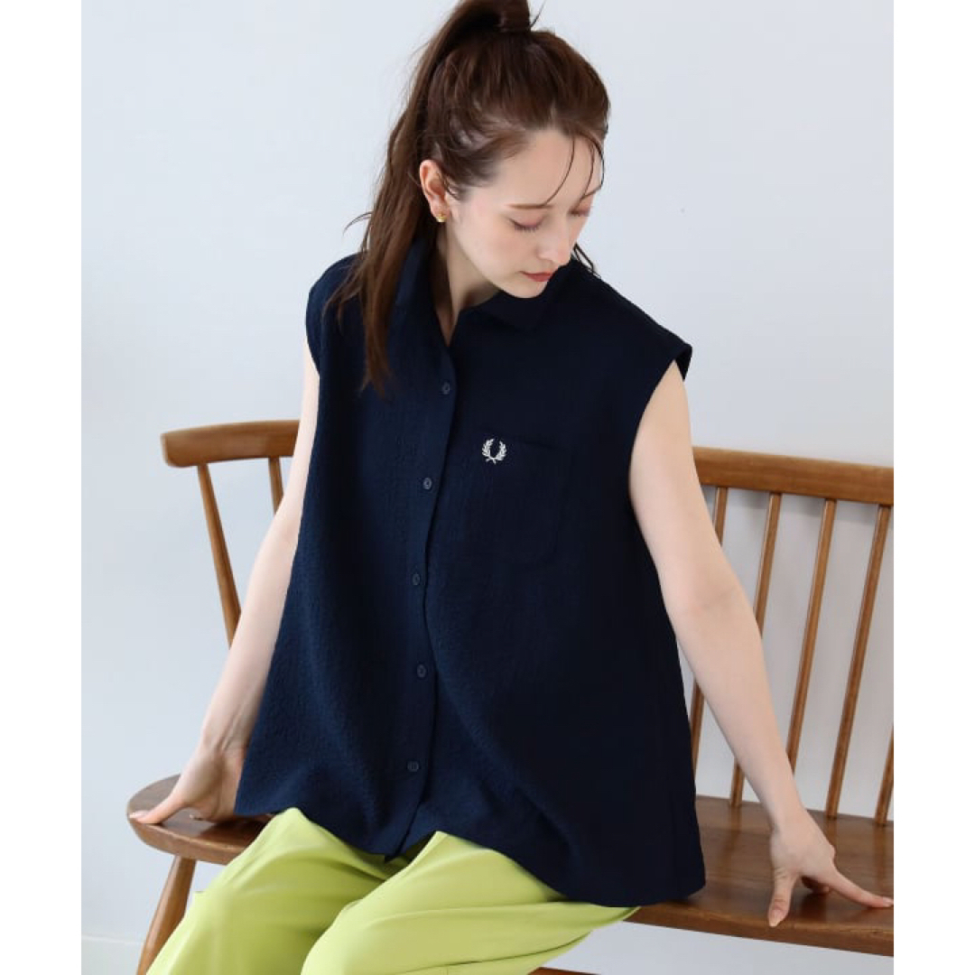 FRED PERRY - FRED PERRY × Ray BEAMS / 別注 ニット カラー シャツの