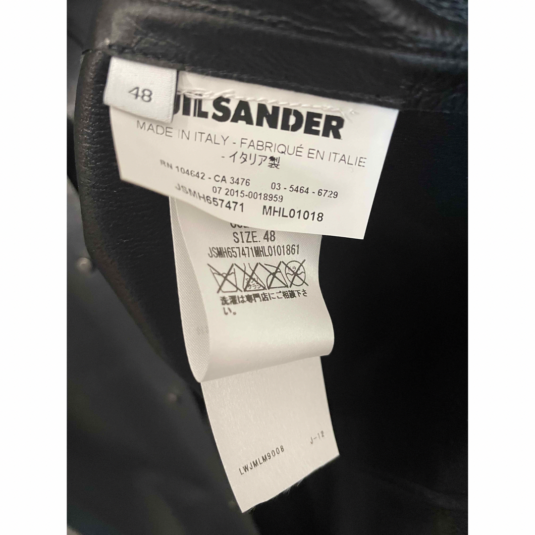 Jil Sander(ジルサンダー)のひろ様専用　JIL SANDER ジルサンダー　レザーシャツ　未使用　定価15万 メンズのトップス(シャツ)の商品写真