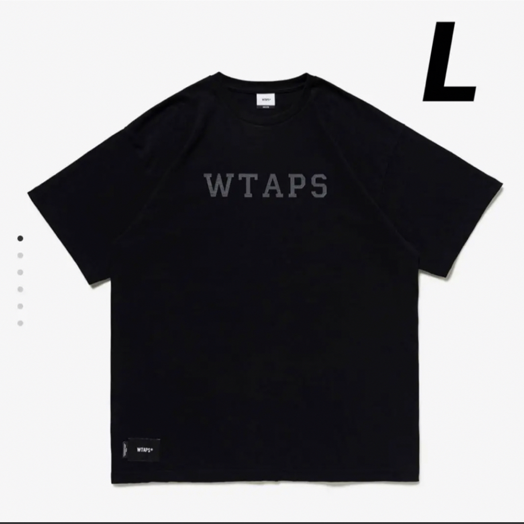 WTAPS  ダブルタップス カレッジ ロゴ Tシャツ L ブラック