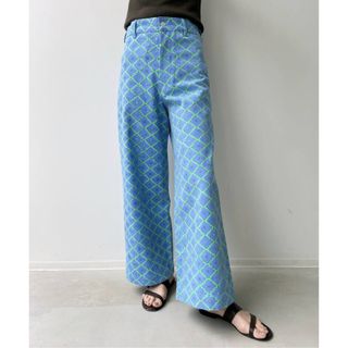 アパルトモンドゥーズィエムクラス(L'Appartement DEUXIEME CLASSE)の【エスゼットブロックプリント】FLOWER PRINT PANTS ３６(カジュアルパンツ)