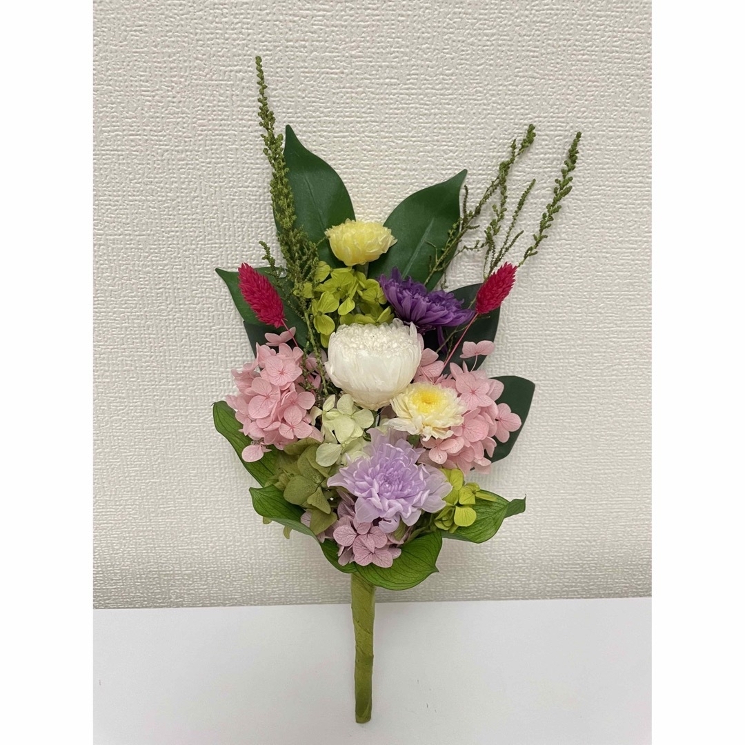 プリザーブドフラワー仏花　一対　お盆のお供え　花器活け