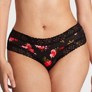 ヴィクトリアズシークレット(Victoria's Secret)のレースウエストチーキーパンティ　S(ショーツ)