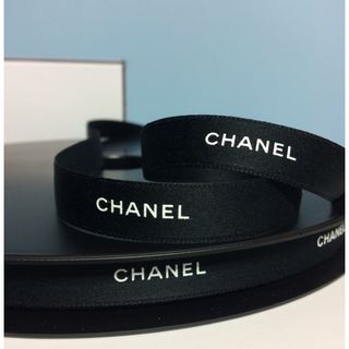 シャネル(CHANEL)の1.5cm幅 CHANEL ラッピング リボン ブラック 5m(ラッピング/包装)