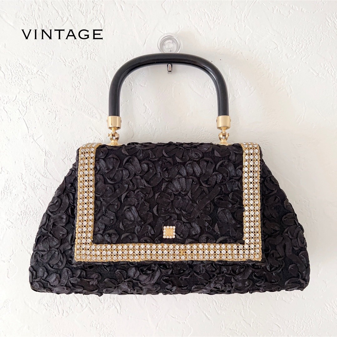 Ameri VINTAGE(アメリヴィンテージ)の【 UK vintage 】80's  Ruffle Retro Bag .   レディースのバッグ(ハンドバッグ)の商品写真