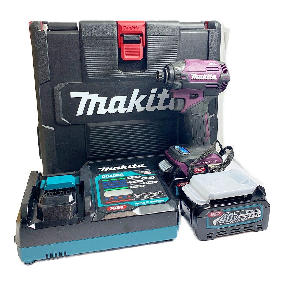 ♭♭MAKITA マキタ 40V　充電式インパクトドライバ　付属品完備 TD002GDXAP パープル