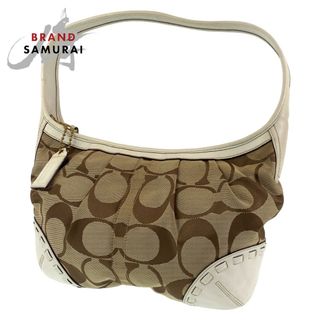 COACH - COACH コーチ シグネチャー ベージュ ホワイト 白 ゴールド ... COACH コーチ ブルー 青 ホワイト 白 シルバー金具 レザー ショルダーバッグ ワンショルダーバッグ レディース 402343