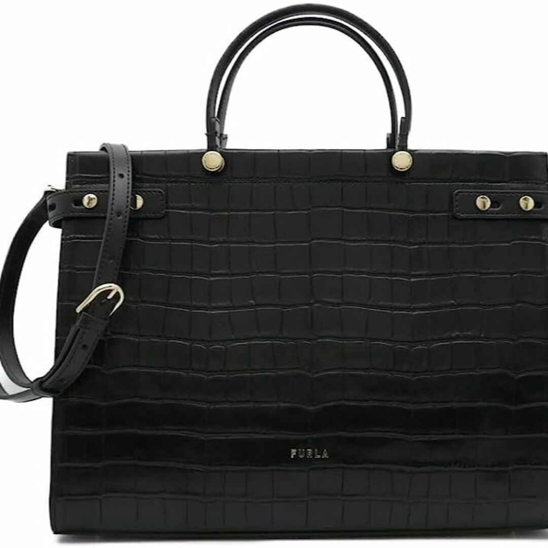美品 フルラ FURLA LADY M L A4サイズ クロコ 黒 | wic-capital.net