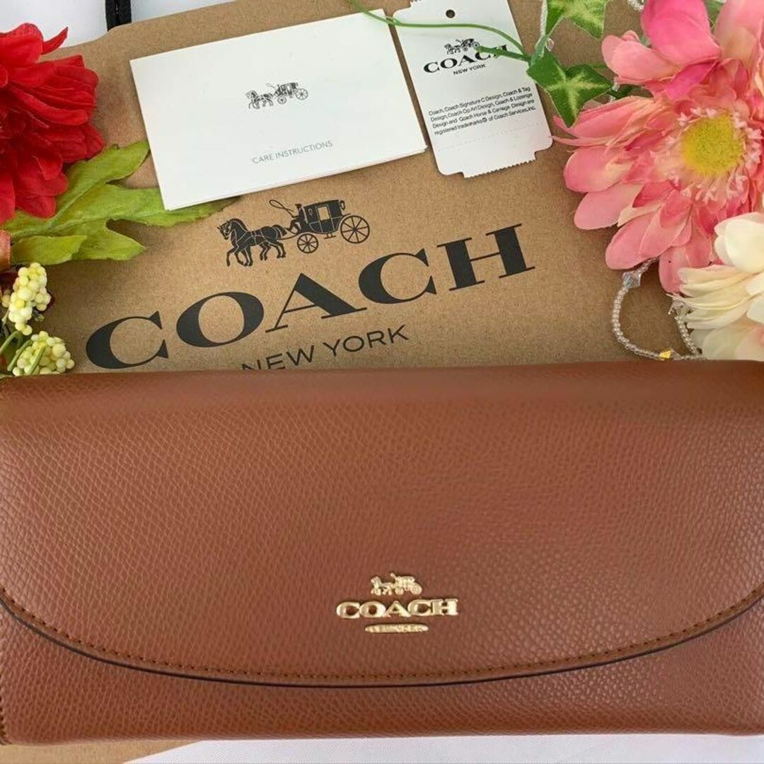 COACH コーチ ︎✿キャメル ホワイト 二つ折り財布