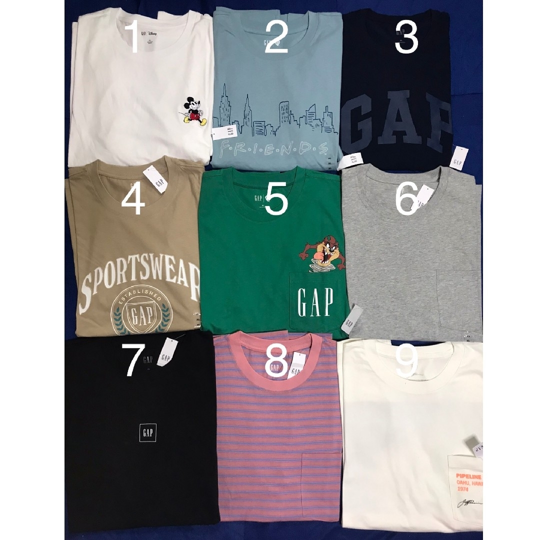 GAP(ギャップ)の【新品未使用タグ付き正規品 10枚セット】GAP　Tシャツ メンズのトップス(Tシャツ/カットソー(半袖/袖なし))の商品写真