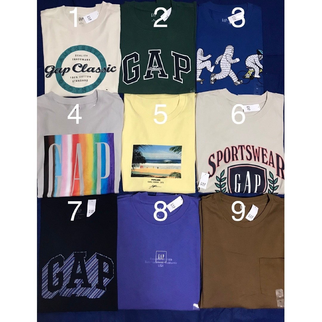 GAP(ギャップ)の【新品未使用タグ付き正規品 10枚セット】GAP　Tシャツ メンズのトップス(Tシャツ/カットソー(半袖/袖なし))の商品写真