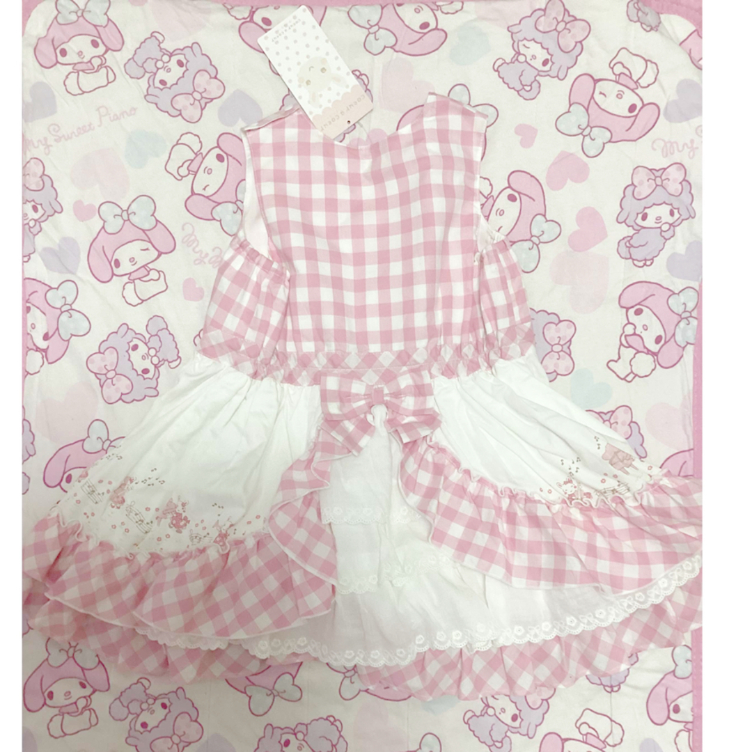 coeur a coeur(クーラクール)のクーラクール　ギンガムチェック　ワンピース キッズ/ベビー/マタニティのキッズ服女の子用(90cm~)(ワンピース)の商品写真