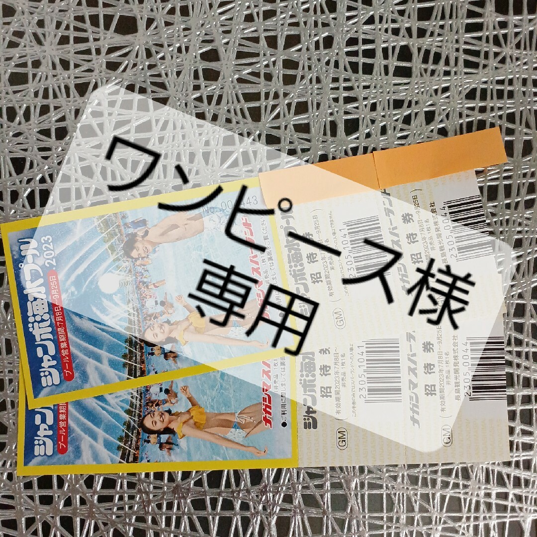 ナガシマスパーランド ジャンボ海水プール入場券4枚の通販 by えねこ's