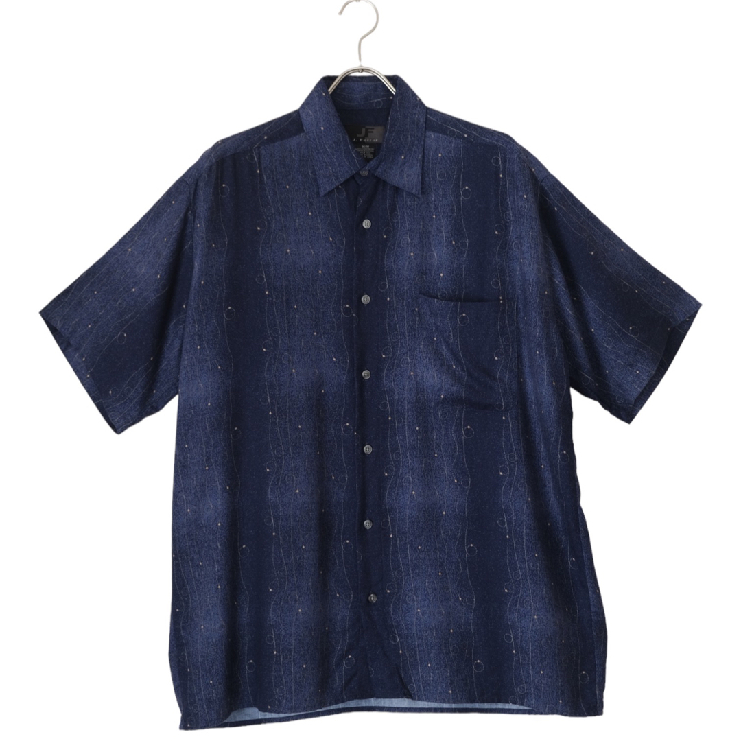 SSHS00289J.Ferrar Blue Pattern Shirt