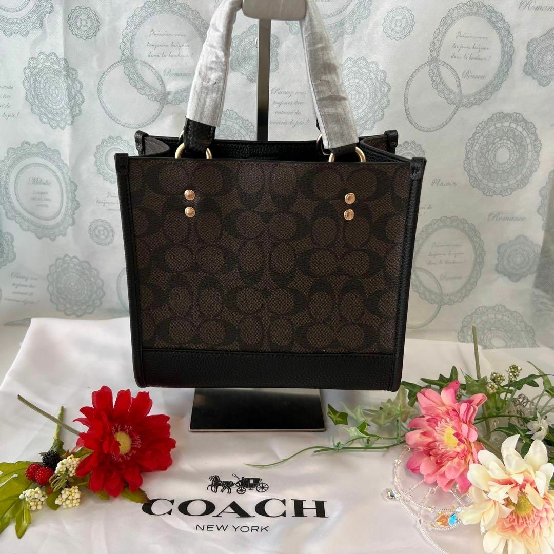 COACH コーチ シグネチャー ダークブラウン ショルダーバッグ