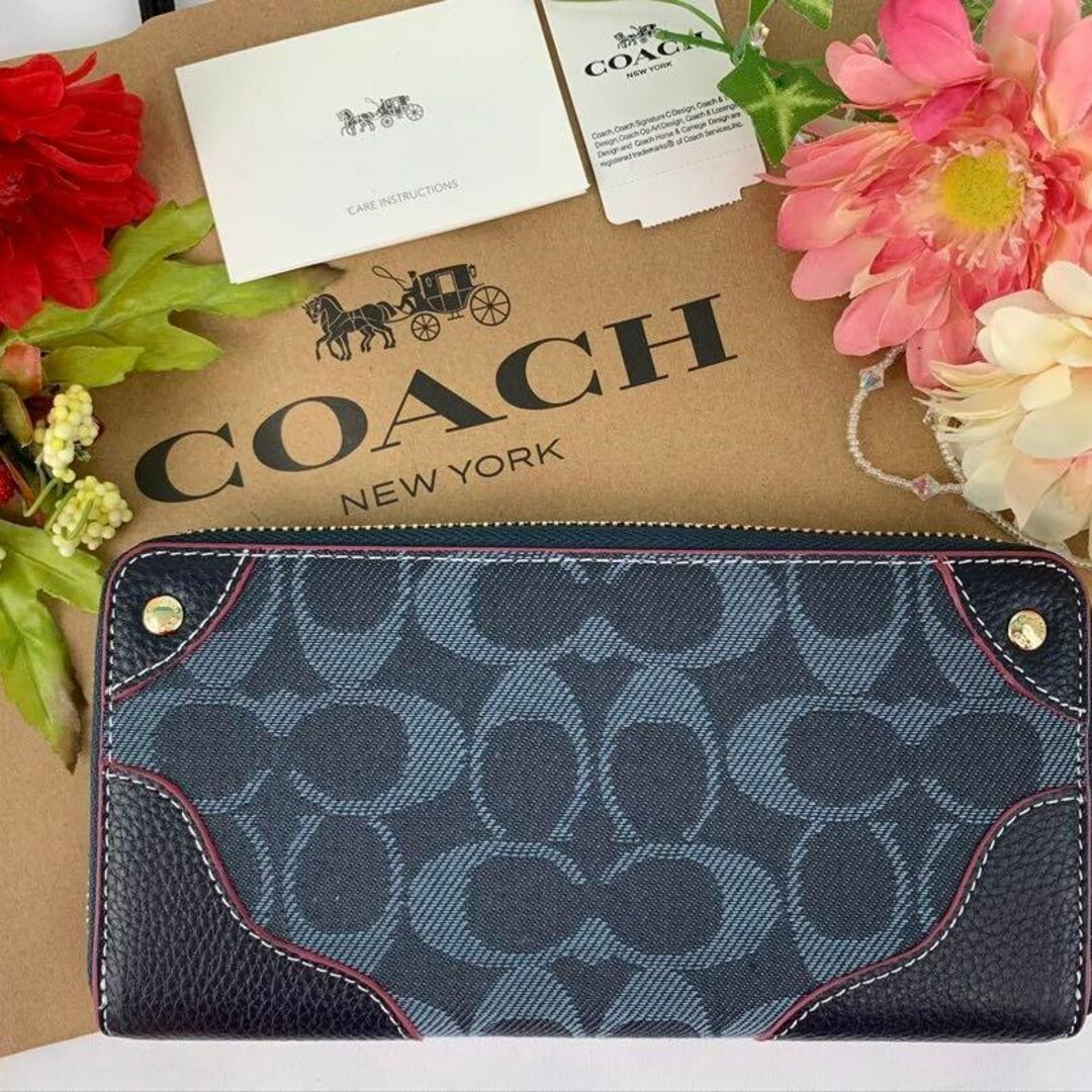 コーチ／COACH バッグ ハンドバッグ 鞄 トートバッグ レディース 女性 女性用コットン 綿 キャンバス レザー 革 ネイビー 紺  28916 Denim and Leather Edie デニム アンド レザー イーディー 肩掛け ワンショルダーバッグ デニム