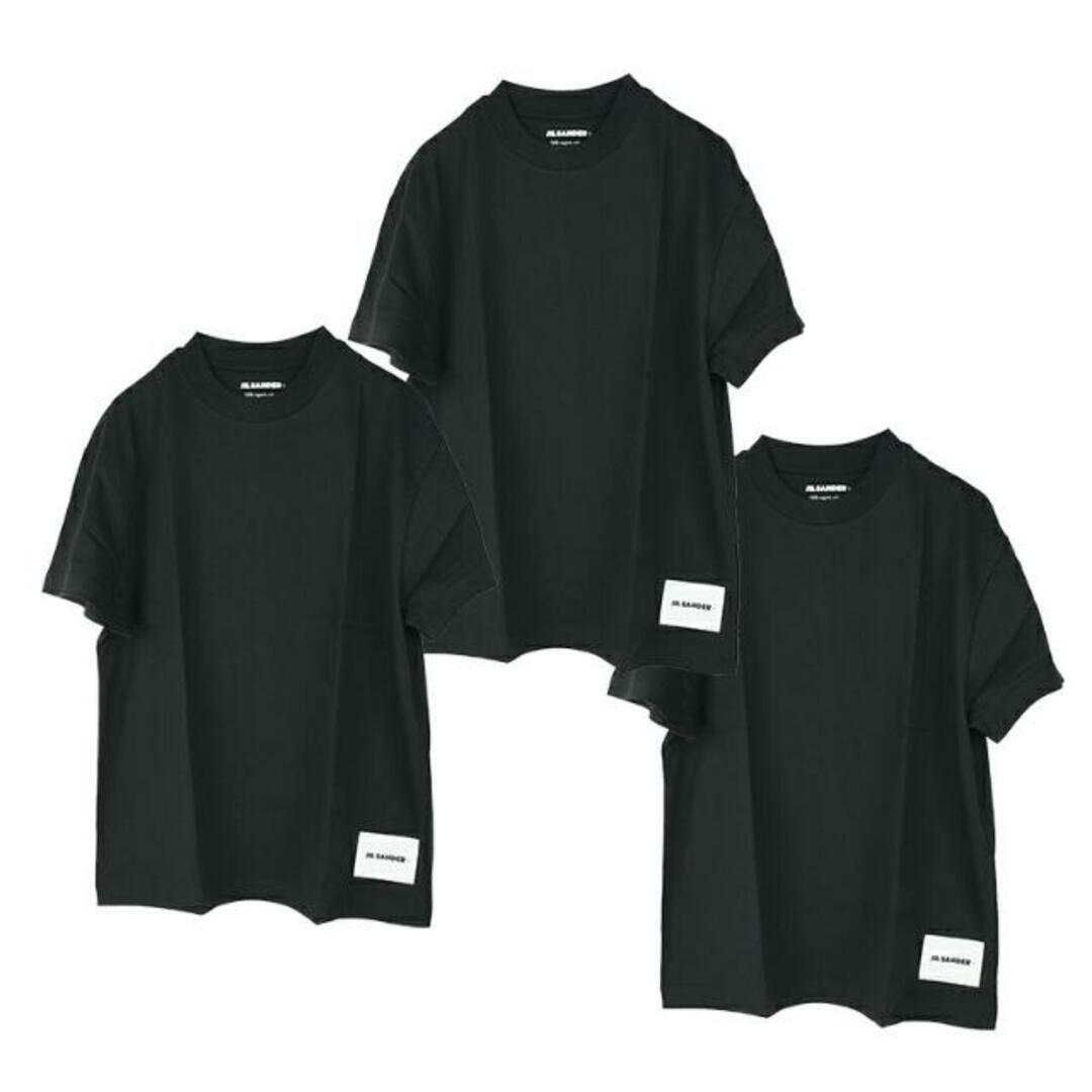 JIL SANDER ジルサンダー レディース ブラックTシャツ 3枚セット J40GC0001 J45048 001 イタリア正規品 新品 ブラック