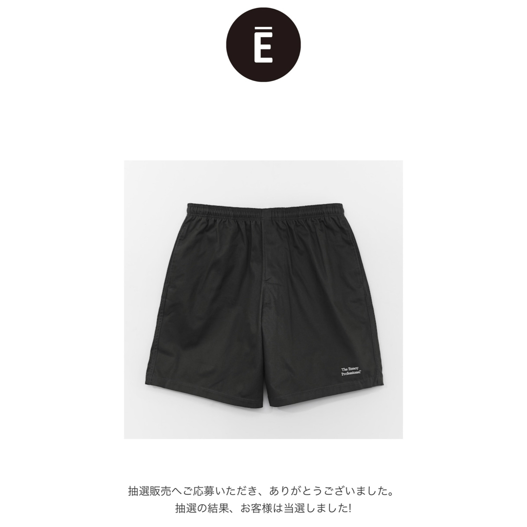 1LDK SELECT(ワンエルディーケーセレクト)のennoy Cotton Easy Shorts (BLACK)  L メンズのパンツ(ショートパンツ)の商品写真