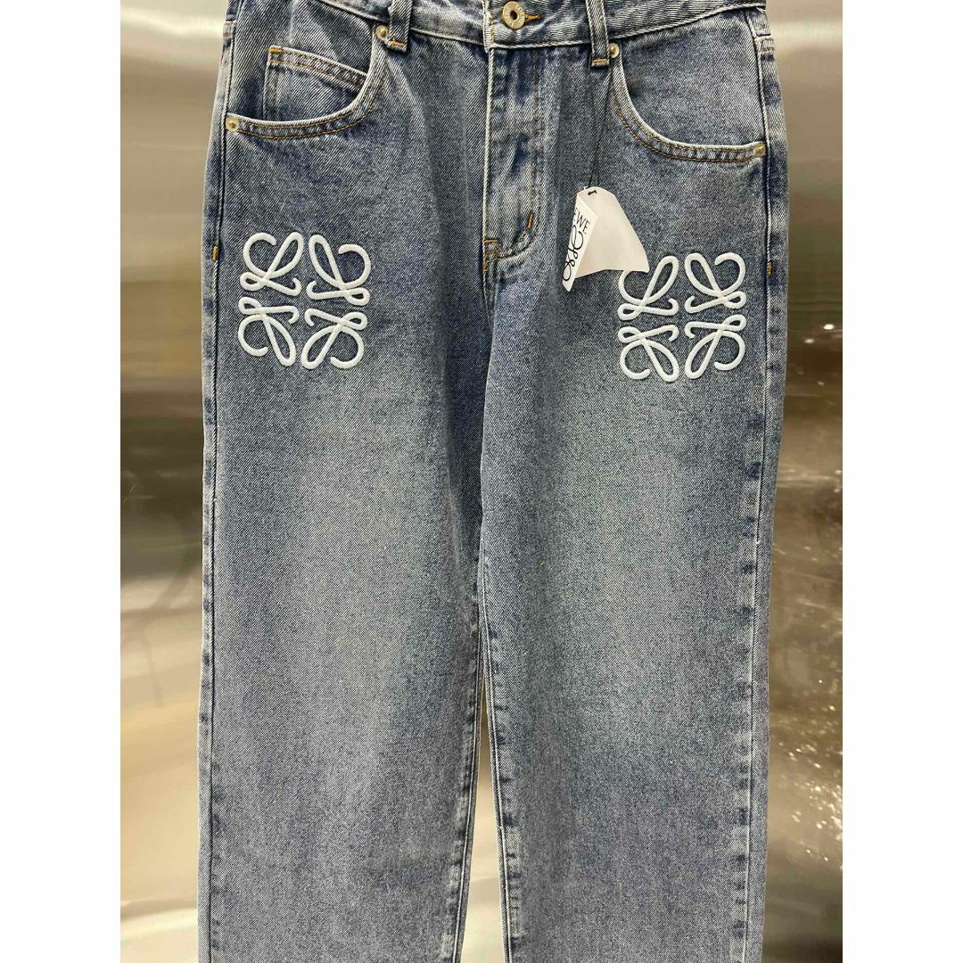 美品 ロエベ ジッパーフライ ストレート ジーンズ デニムパンツ 40